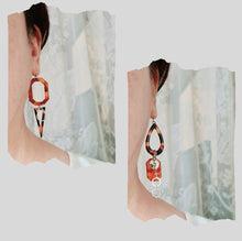 Load image into Gallery viewer, Asymmetrical Earrings - Resin / Acetate  (Product ref: E068)
