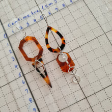 Load image into Gallery viewer, Asymmetrical Earrings - Resin / Acetate  (Product ref: E068)
