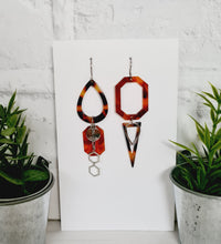 Load image into Gallery viewer, Asymmetrical Earrings - Resin / Acetate  (Product ref: E068)
