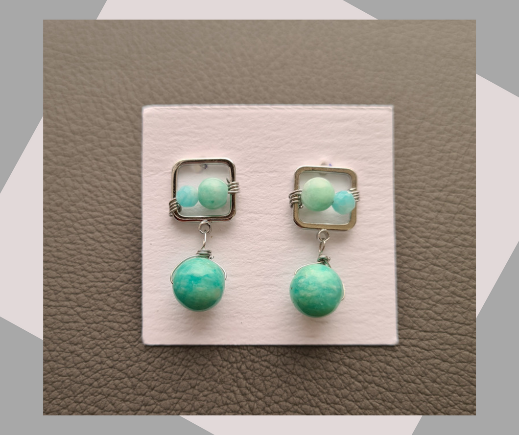 Dainty Stud Earrings - Gemstones (Product ref: E076)