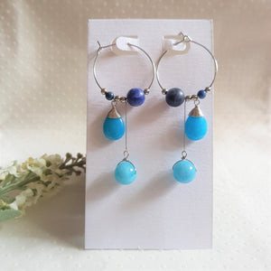 Hoop Earrings - Gemstones (Product ref: E126)