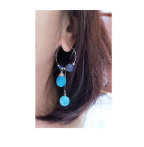 Hoop Earrings - Gemstones (Product ref: E126)