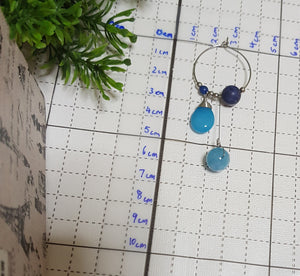 Hoop Earrings - Gemstones (Product ref: E126)