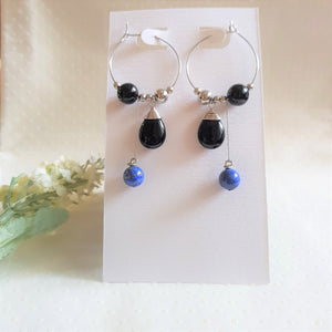 Hoop Earrings - Gemstones (Product ref: E127)