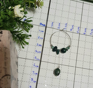 Hoop Earrings - Gemstones (Product ref: E127)