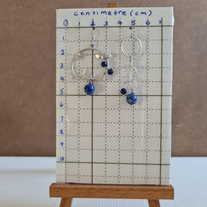 Asymmetrical Earrings - Gemstones (Product ref: E170)
