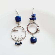 Load image into Gallery viewer, Asymmetrical Earrings - Gemstones (Product ref: E173)
