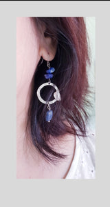 Asymmetrical Earrings - Gemstones (Product ref: E173)