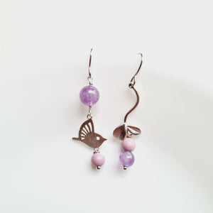 Asymmetrical Earrings - Gemstones (Product ref: E174)