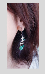 Asymmetrical Earrings - Gemstones (Product ref: E176)