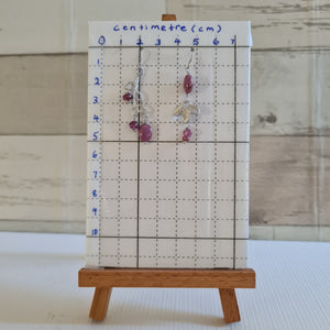 Asymmetrical Earrings - Gemstones (Product ref: E177)