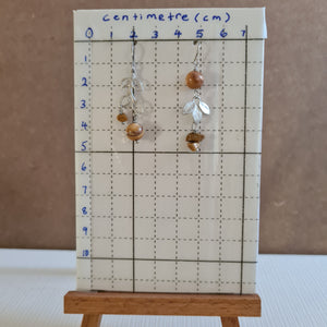 Asymmetrical Earrings - Gemstones (Product ref: E179)