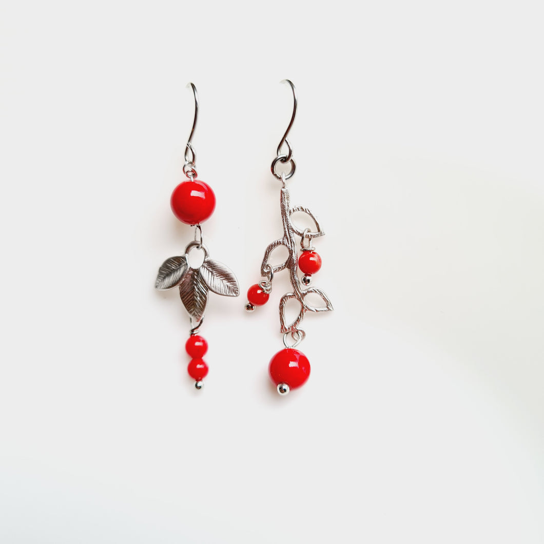 Asymmetrical Earrings - Gemstones (Product ref: E180-S)