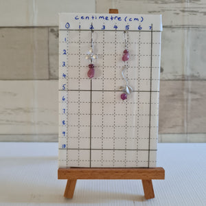 Asymmetrical Earrings - Gemstones (Product ref: E182A)