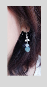 Asymmetrical Earrings - Gemstones (Product ref: E184)