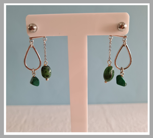 Front Back Earrings - Gemstones (Product ref: E197)