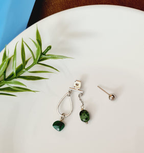 Front Back Earrings - Gemstones (Product ref: E197)