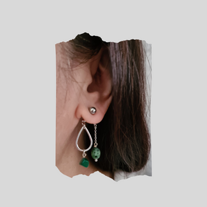 Front Back Earrings - Gemstones (Product ref: E197)