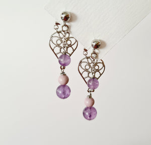 Front Back Earrings - Gemstones (Product ref: E200)