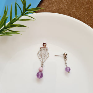 Front Back Earrings - Gemstones (Product ref: E200)