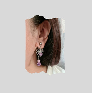 Front Back Earrings - Gemstones (Product ref: E200)