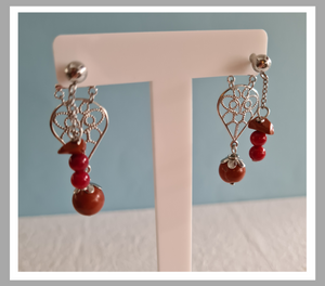 Front Back Earrings - Gemstones (Product ref: E202)