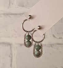 Load image into Gallery viewer, Steel Earrings -Front Back Earings with Gemstones (Product ref: E204-S)
