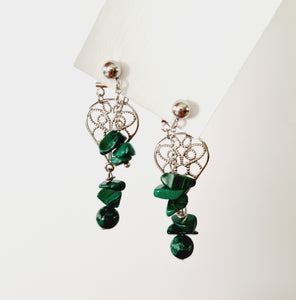 Front Back Earrings - Gemstones (Product ref: E205)