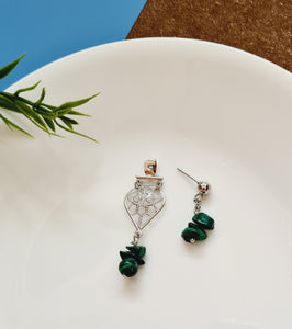 Front Back Earrings - Gemstones (Product ref: E205)