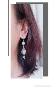 Asymmetrical Earrings - Gemstones (Product ref: E208-S)