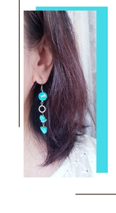 Asymmetrical Earrings - Gemstones (Product ref: E209)