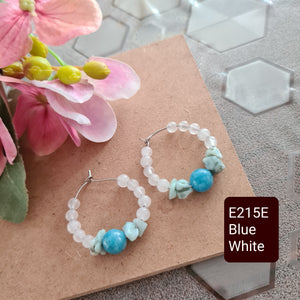 Hoop Earrings - Gemstones (Product ref: E215)