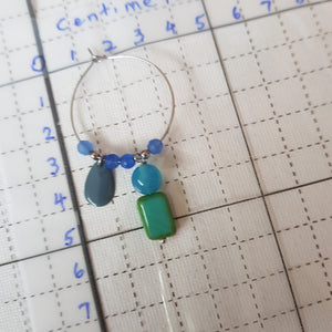 Hoop Earrings - Glass /Ceramic  (Product ref: E226)