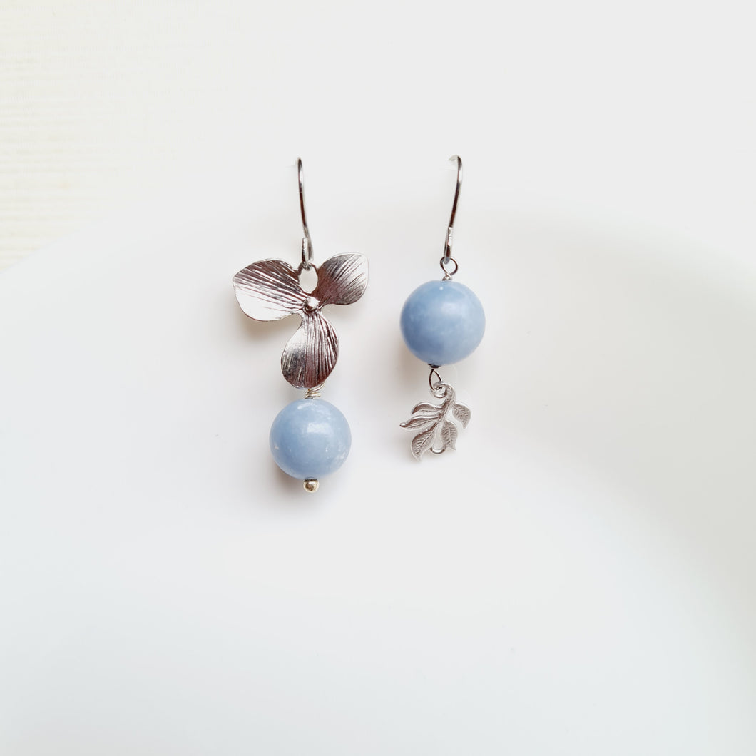 Asymmetrical Earrings - Gemstones (Product ref: E318)