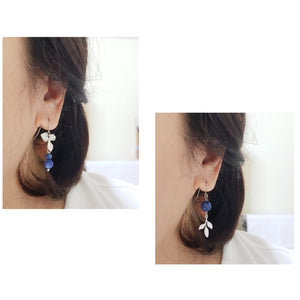Asymmetrical Earrings - Gemstones (Product ref: E322)