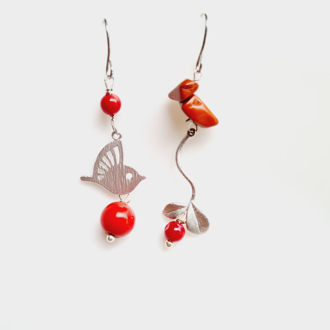 Asymmetrical Earrings - Gemstones (Product ref: E324)