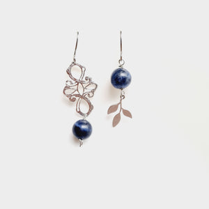 Asymmetrical Earrings - Gemstones (Product ref: E325)