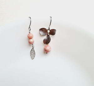 Asymmetrical Earrings - Gemstones (Product ref: E326)