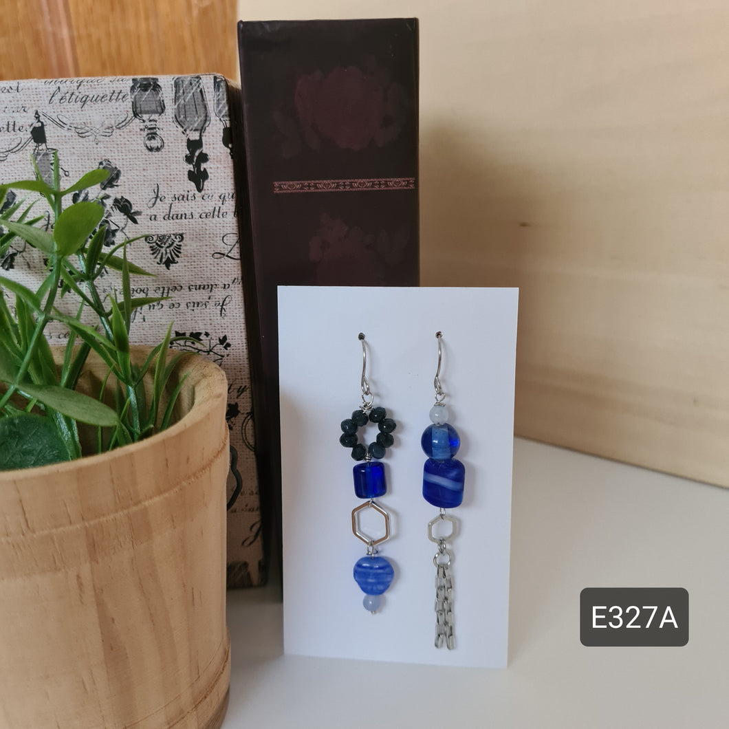 Asymmetrical Earrings - Resin / Acetate  (Product ref: E327)