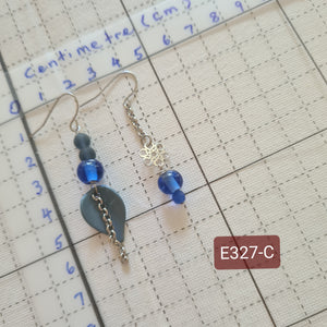 Asymmetrical Earrings - Resin / Acetate  (Product ref: E327)