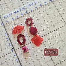 Load image into Gallery viewer, Asymmetrical Earrings - Resin / Acetate  (Product ref: E328)
