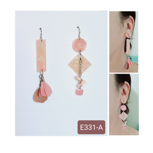 Load image into Gallery viewer, Asymmetrical Earrings - Resin / Acetate  (Product ref: E331)
