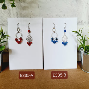 Asymmetrical Earrings - Resin / Acetate  (Product ref: E335)