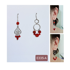 Asymmetrical Earrings - Resin / Acetate  (Product ref: E335)