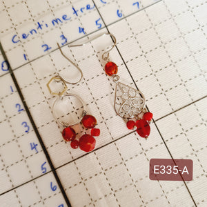 Asymmetrical Earrings - Resin / Acetate  (Product ref: E335)