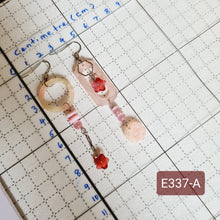 Load image into Gallery viewer, Asymmetrical Earrings - Resin / Acetate (Product ref: E337)
