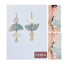 Load image into Gallery viewer, Asymmetrical Earrings - Resin / Acetate (Product ref: E338)
