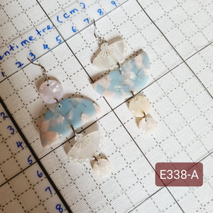 Asymmetrical Earrings - Resin / Acetate (Product ref: E338)