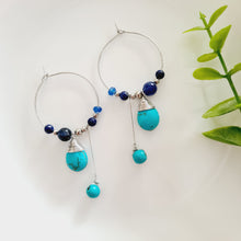 Load image into Gallery viewer, Hoop Earrings - Gemstones (Product ref: E343)
