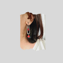 Load image into Gallery viewer, Steel Earrings -Front Back Earrings with Gemstones (Product ref: E350)
